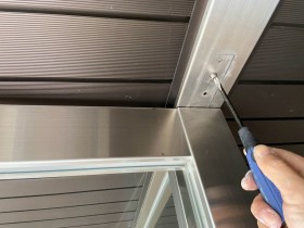 マンションエントランスのフランス落とし交換工事