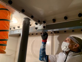 受水槽鉄部塗装工事